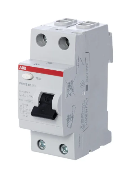 Выключатель дифференциального тока (УЗО) ABB 2п 25А 30мА тип AC FH202