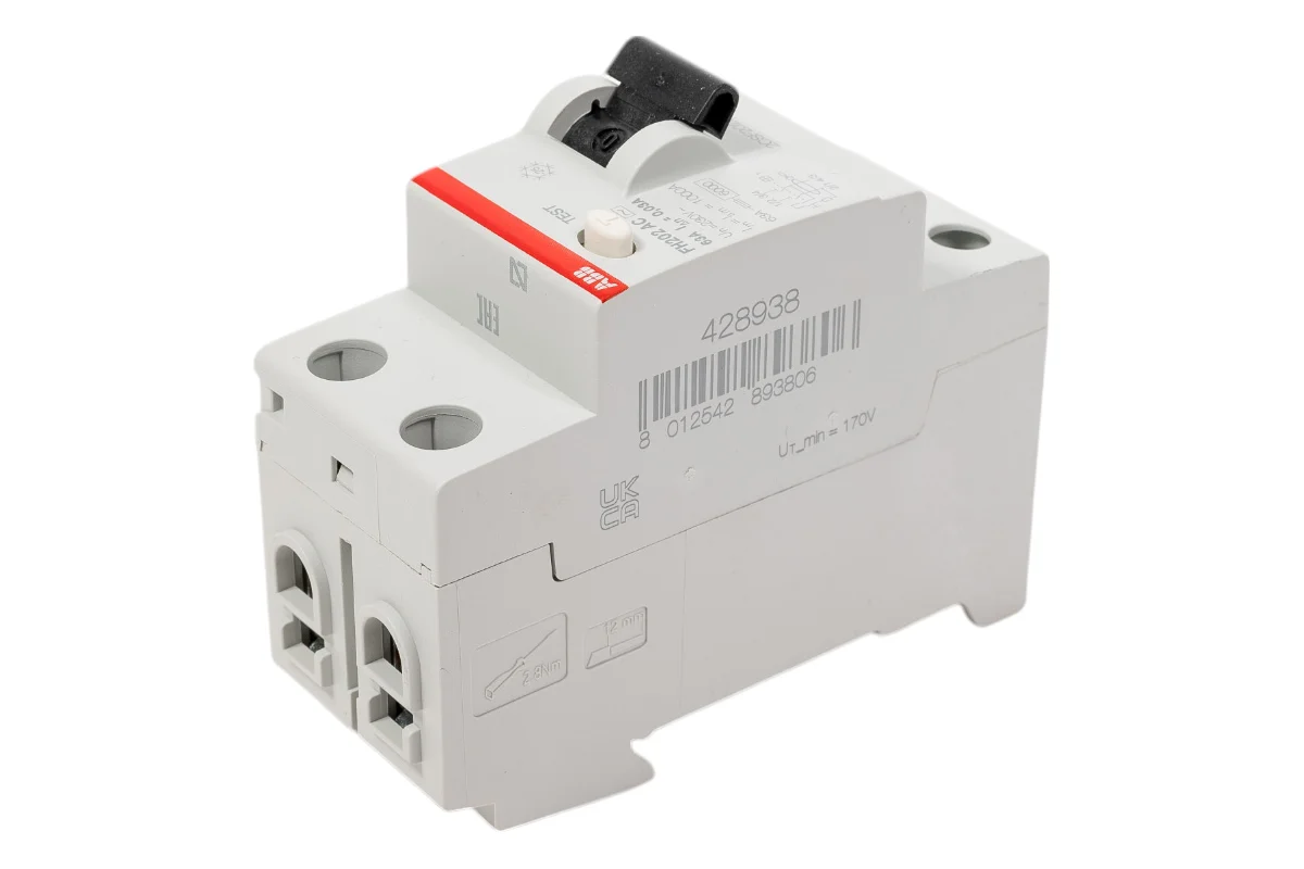 Выключатель дифференциального тока (УЗО) ABB 2п 63А 30мА тип AC FH202 купить по цене 6031 руб.