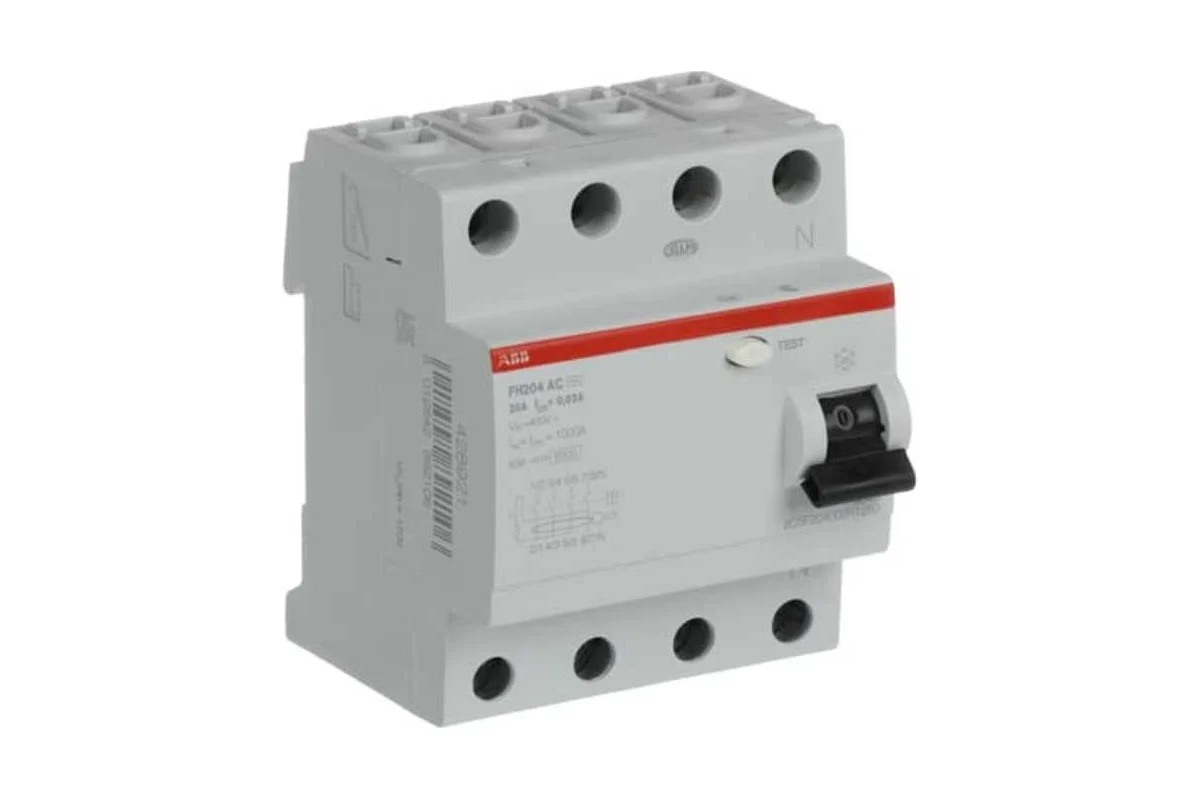 Выключатель дифференциального тока 4-модульный ABB FH204 AC-25/0,03