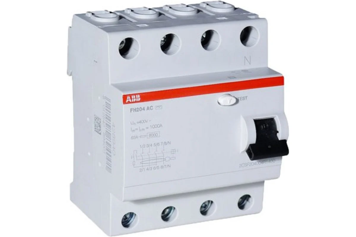 Выключатель дифференциального тока ABB (УЗО) 4п 40А 30мА тип AC FH204 2CSF204004R1400 заказать со складов по всей России
