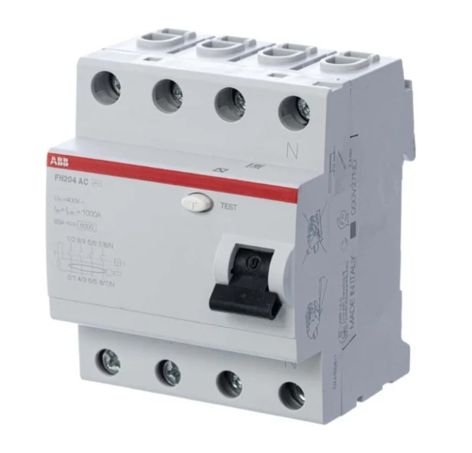 Выключатель дифференциального тока ABB FH204 4п 63А 30мА тип AC
