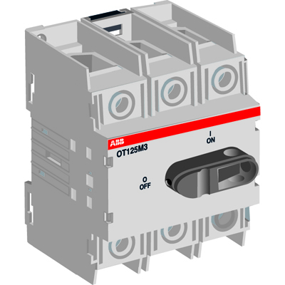 Рубильник ABB OT125M3 (PRO M) 125А 3х-полюсный для установки на DIN-рейку или монтажную плату