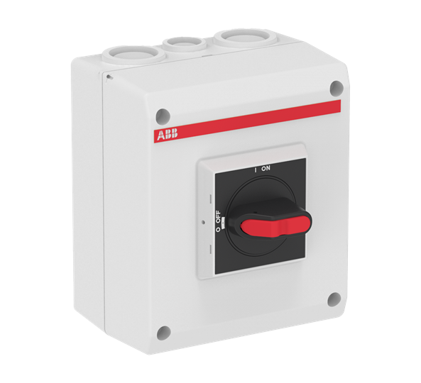 Рубильник ABB 3-х полюсный OTP25B3M в корпусе 25A IP65 резьба 4хМ25+2хМ16
