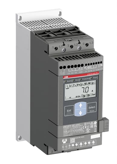 Устройство плавного пуска (софтстартер) ABB PSE45-600-70 22кВт 600В 45А с функцией защиты двигателя