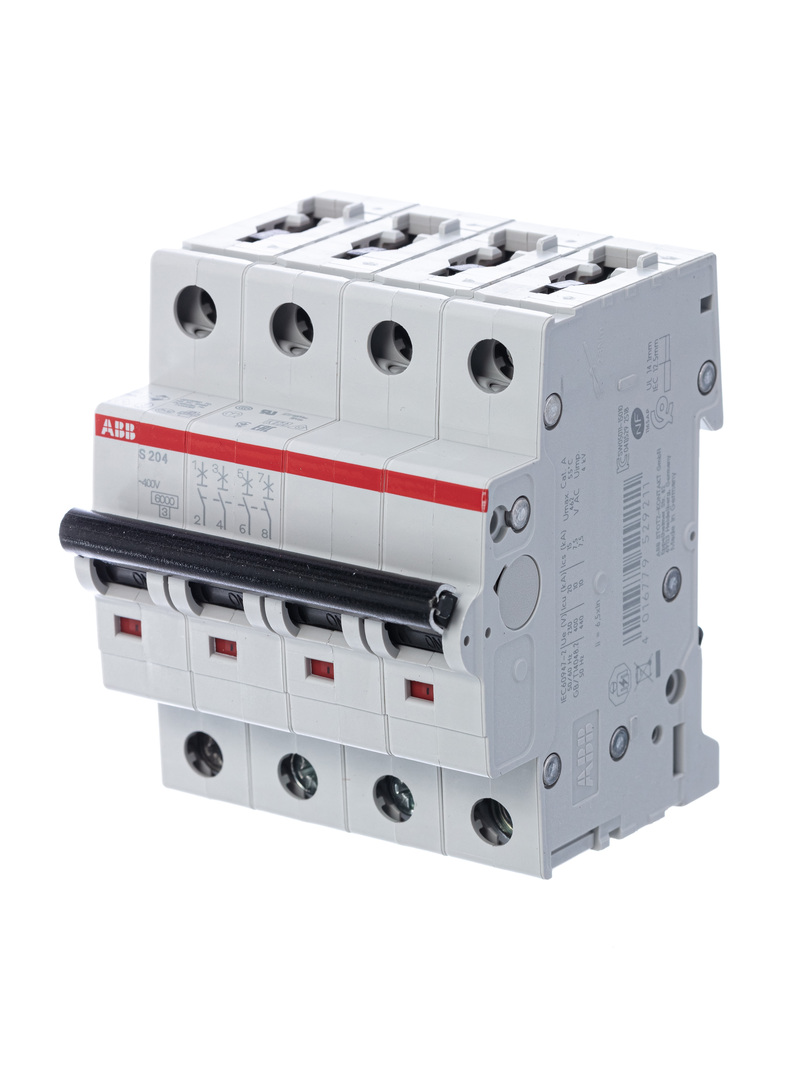 Автоматический выключатель ABB 4-полюсный 100А 6кА (хар-ка C) S204 C100 заказать со складов по всей России