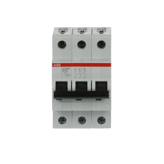 Автоматический выключатель ABB 3-полюсный 16А 10кА (хар-ка D) S203M D16 заказать со складов по всей России