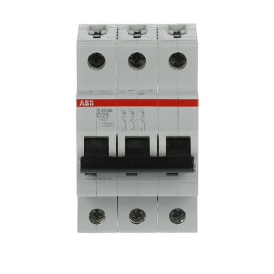 Автоматический выключатель ABB 3-полюсный 25А 10кА (хар-ка D) S203M D25 заказать со складов по всей России