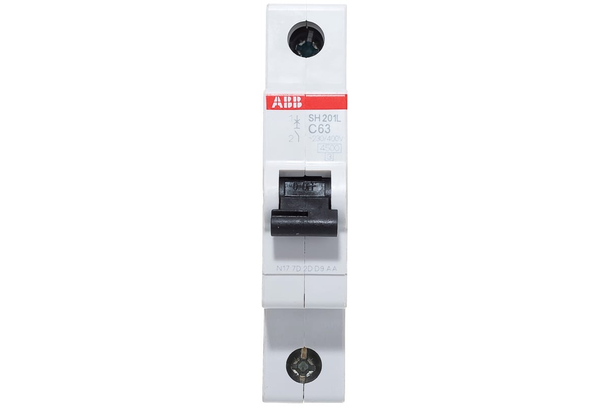 Выключатель автоматический модульный ABB SH201L 1п C 63А 4.5кА C63