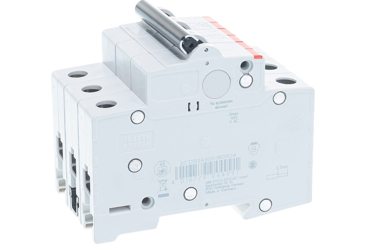 Выключатель автоматический модульный ABB SH203L 3п C 50А 4.5кА C50 купить по цене "по запросу"