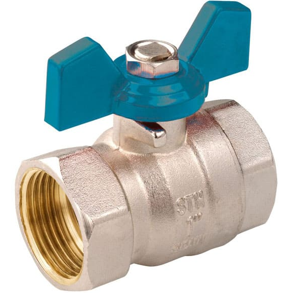 Кран шаровой ADL резьбовой 3/8", PN25, Чикаго, латунь, внутренняя резьба, с бабочкой купить с доставкой по РФ