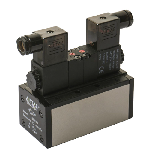 Пневмораспределитель Airtac 5/2, бистабильный ISO1, 220VAC