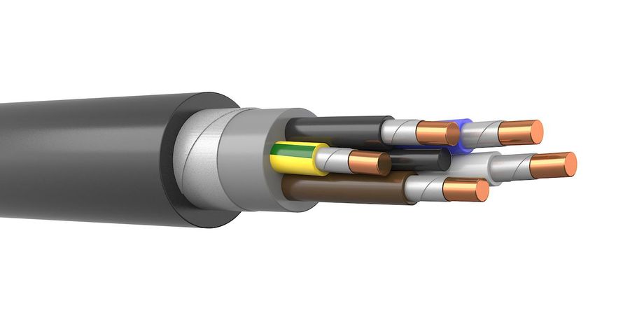 Кабель силовой ППГнг(А)-HF 5х10 ок (N.PE)-0.66 однопроволочный черный (барабан) купить с доставкой по РФ