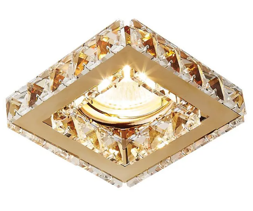 Встраиваемый светильник Ambrella light Crystal K110 CL/G купить с доставкой по РФ