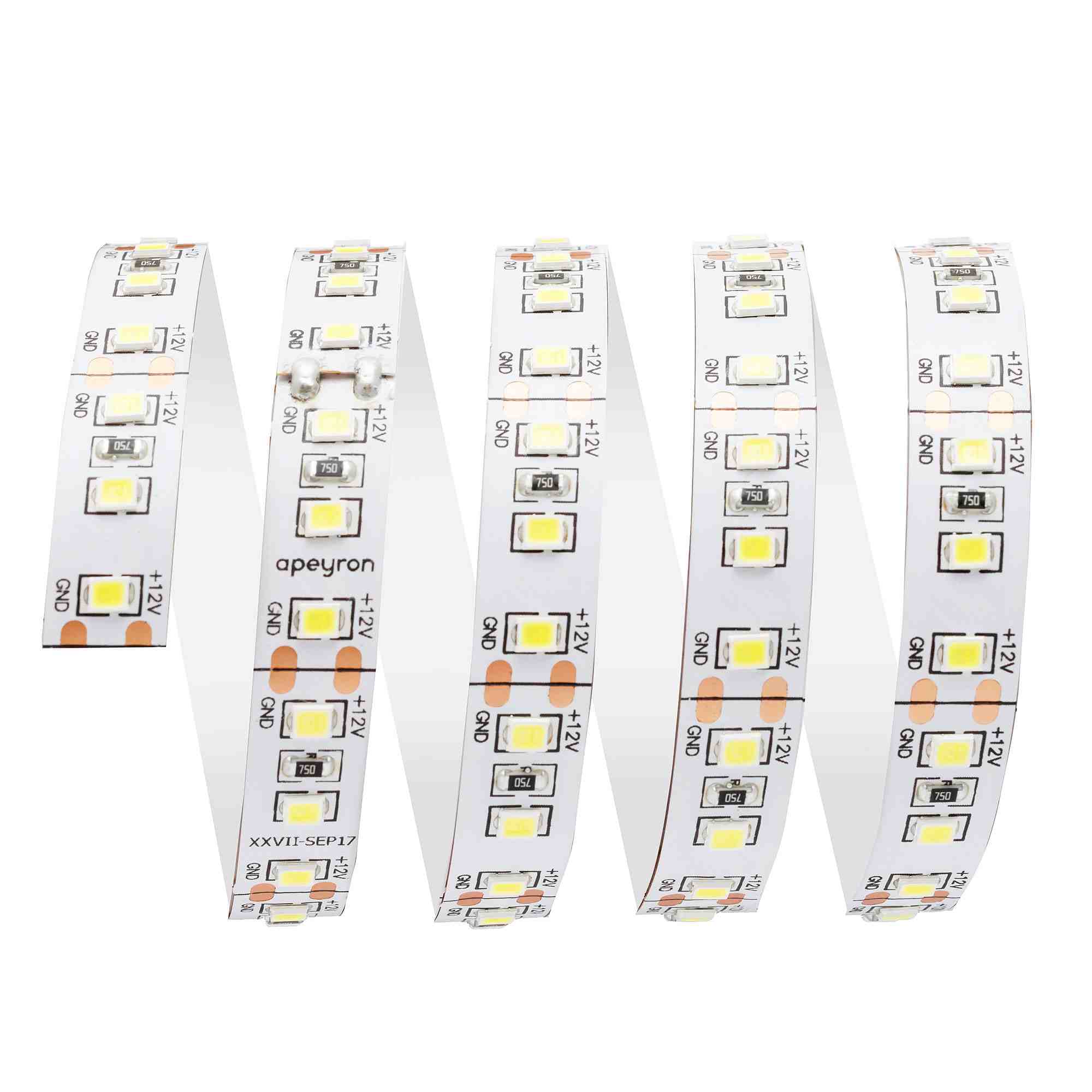 Светодиодная лента Apeyron 26W/m 240LED/m 2835SMD дневной белый 5M 00-314