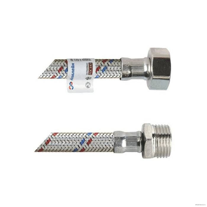 Подводка гибкая AQUALINE для воды М1/2"-Н1/2" L=2.5м