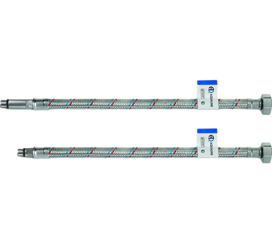 Подводка гибкая для смесителя AQUALINK 40 см (2 шт) (стальная гайка)