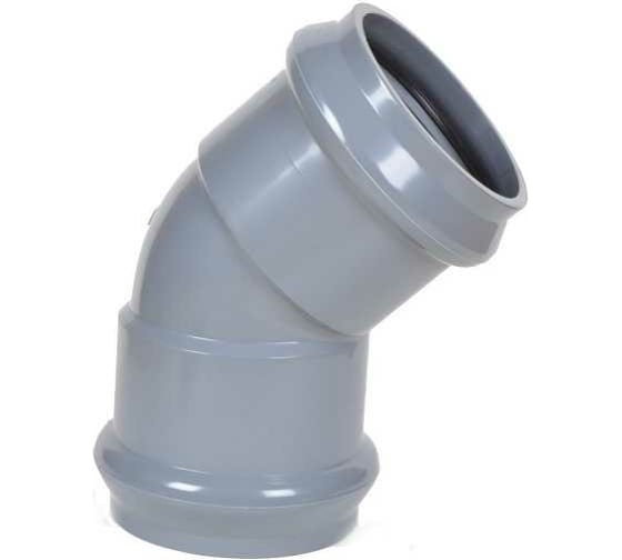 Отвод AquaViva DN160х45гр Ру10 SDR26 двухраструбный