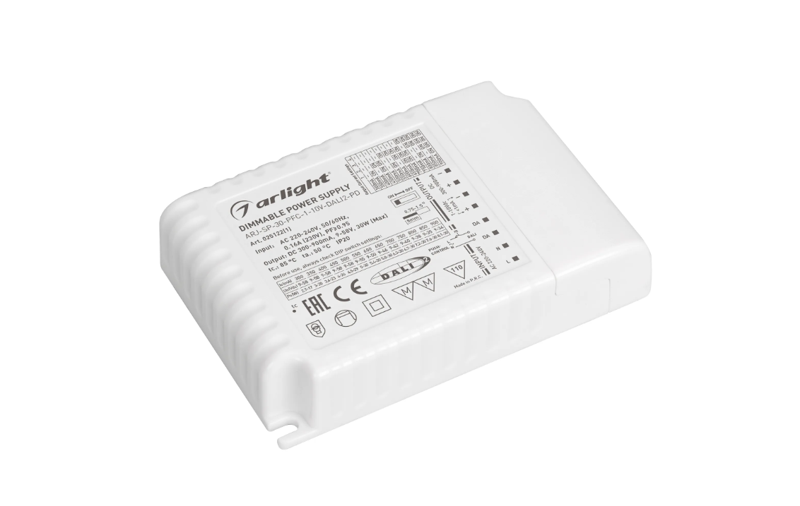 Блок питания Arlight ARJ-SP-40-PFC-1-10V-DALI2-PD 40W, 500-1050mA купить с доставкой по РФ