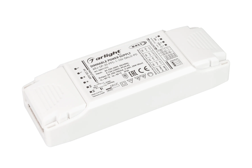 Блок питания Arlight ARJ-SP-40-PFC-1-10V-Dali2-PD 9-57V 40W IP20 0,7-1,2A 025125(1) купить с доставкой по РФ