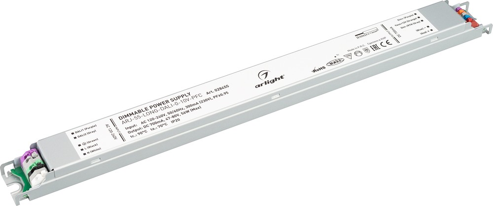 Блок питания Arlight ARJ-55-LONG-DALI-0-10V-PFC 56W, 700mA купить с доставкой по РФ
