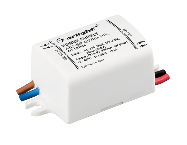 Блок питания Arlight ARJ-SP-09700-PFC 6W, 5-9V, 700mA купить с доставкой по РФ