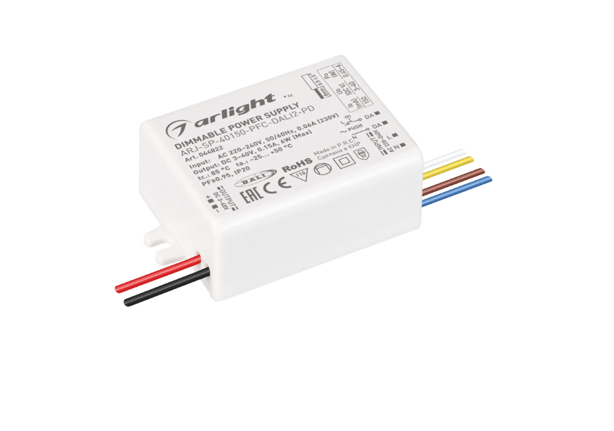 Блок питания Arlight ARJ-SP-40150-PFC-DALI2-PD 6W, 3-40V, 150mA купить с доставкой по РФ