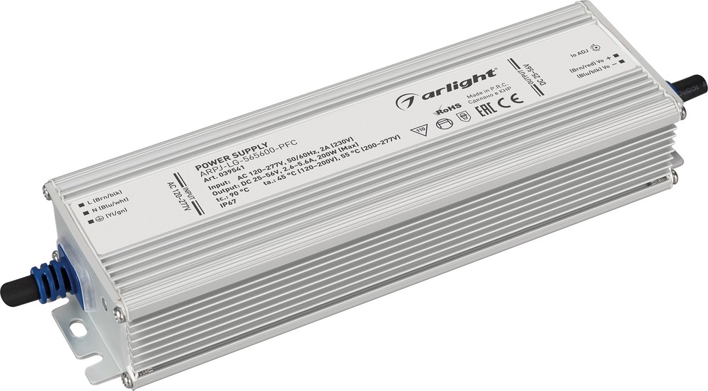 Блок питания Arlight ARPJ-LG-3431050-PFC 240W, 171-343V, 0.5-1.05А купить с доставкой по РФ
