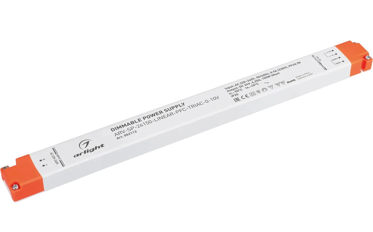 Блок питания Arlight ARV-SP-24150-LINEAR-PFC-TRIAC-0-10V купить с доставкой по РФ