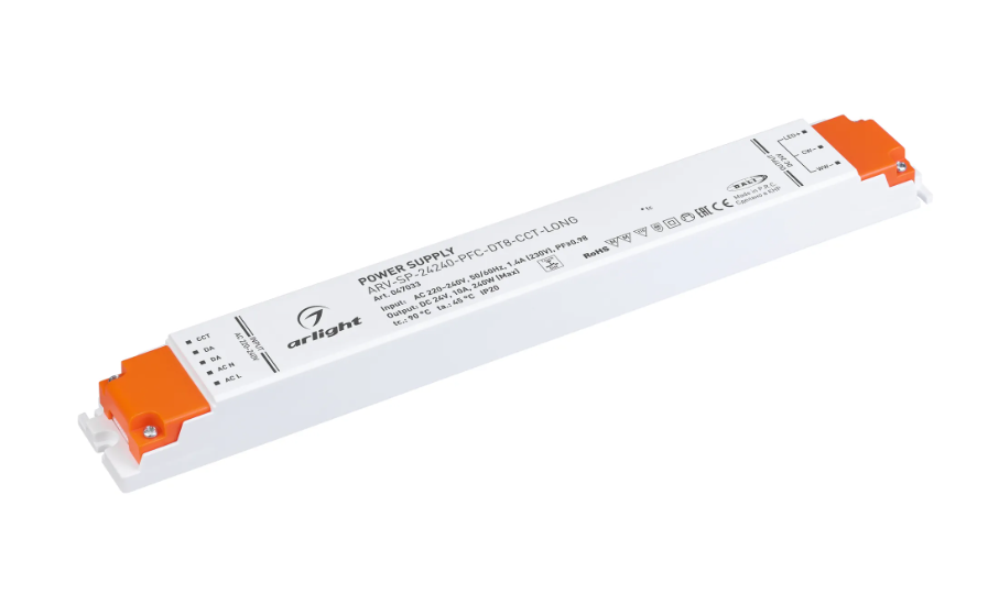 Блок питания Arlight ARV-SP-24240-PFC-DT8-CCT-LONG купить с доставкой по РФ