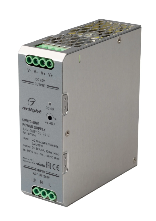 Блок питания Arlight ARV-DRP120-24-B купить с доставкой по РФ