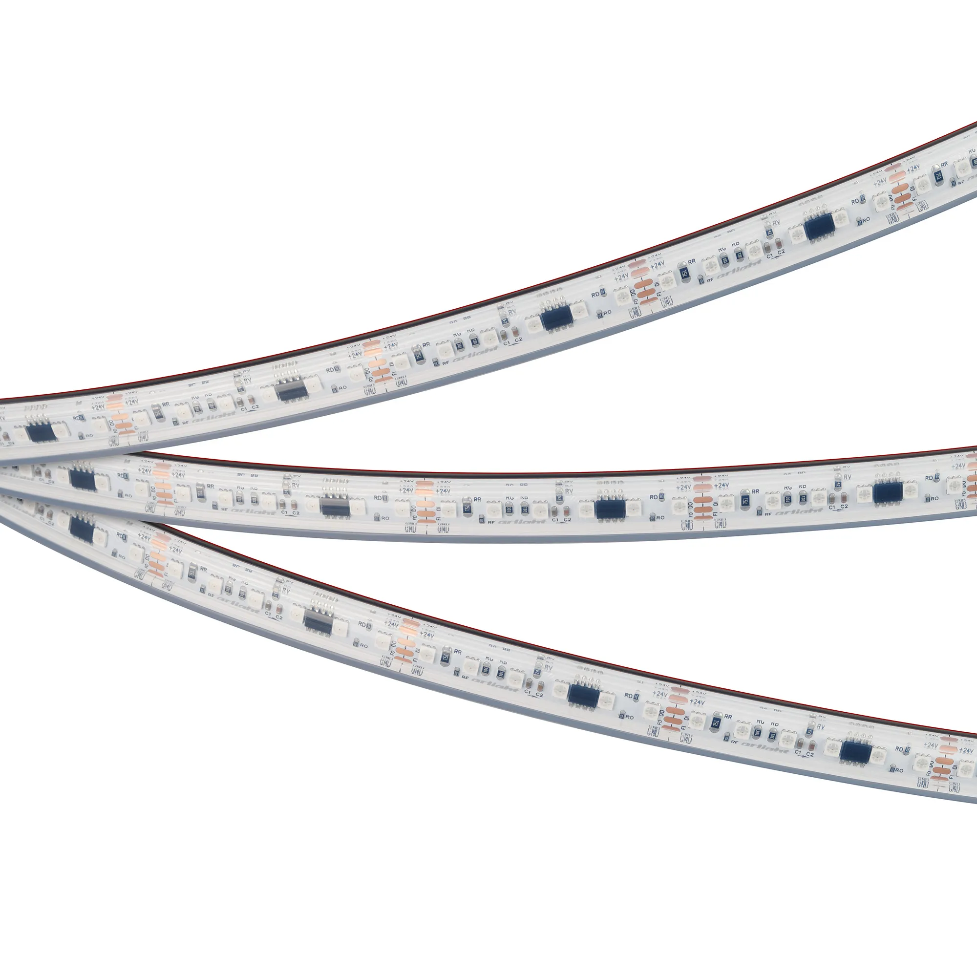 Светодиодная лента Arlight герметичная SPI-PS-B60-12mm RGB-PX3-BPT 12 Вт/м 5m