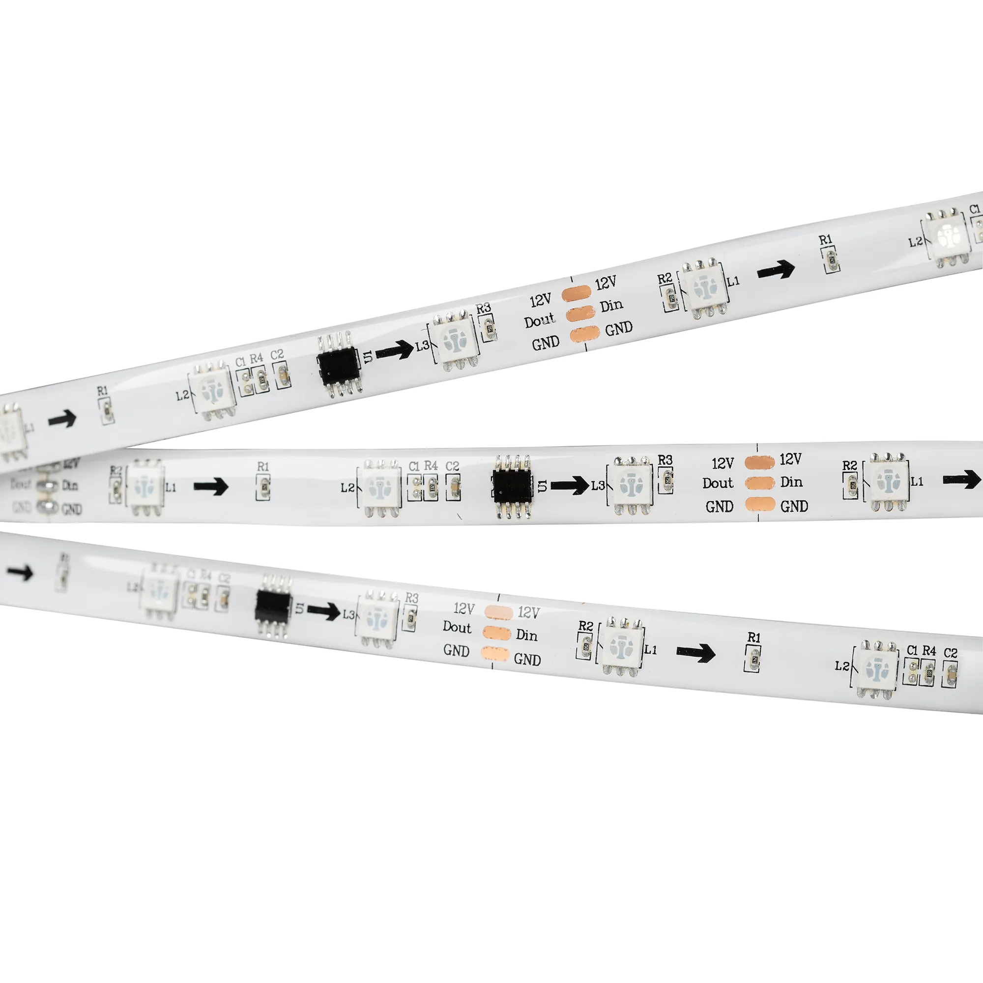 Светодиодная влагозащищенная лента Arlight SPI-SE-B60-10mm RGB-PX3 14.4 Вт/м 5M