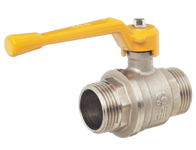 Кран шаровой Баз 11Б27п Dn15 Pn40 газ нр/нр рычаг никель, серия Standart