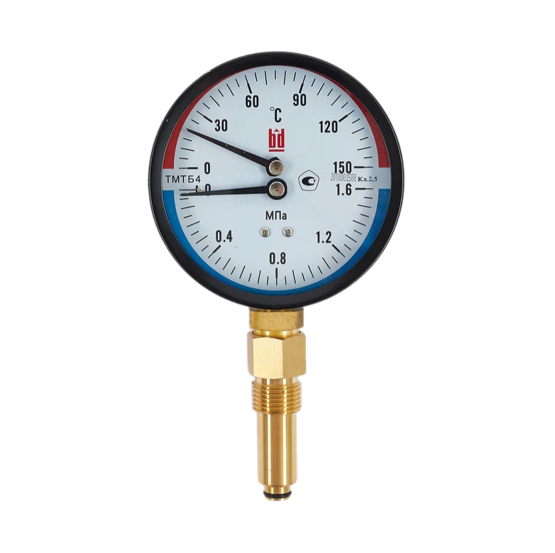 Термоманометр BD ТМТБ 41Р (0-150С) (0-1,6)МПа кл.2,5 G1/2