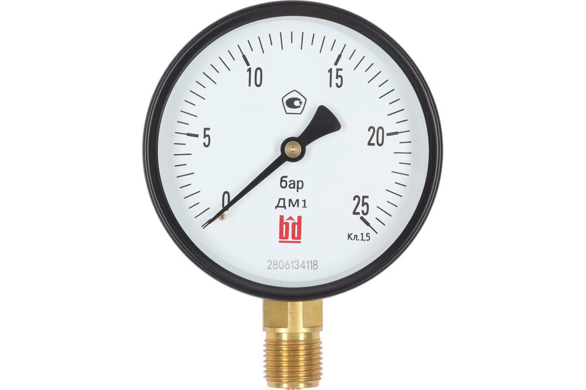 Манометр BD ДМ 1 Т2 100 Р (0-25) бар, кл.1,5, G1/2