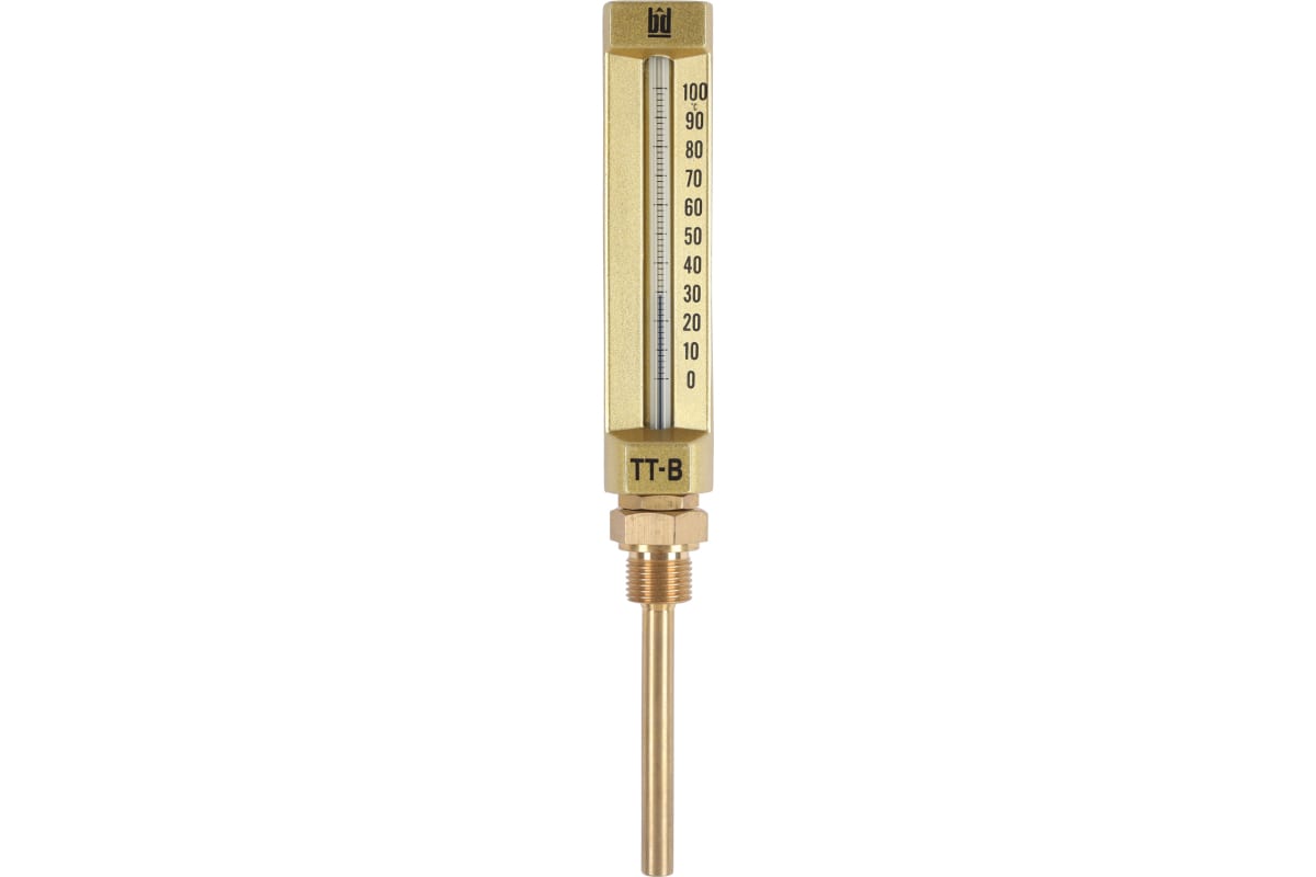 Термометр стеклянный прямой BD ТТ В БД 150/100, П11 (0-100C) G1/2