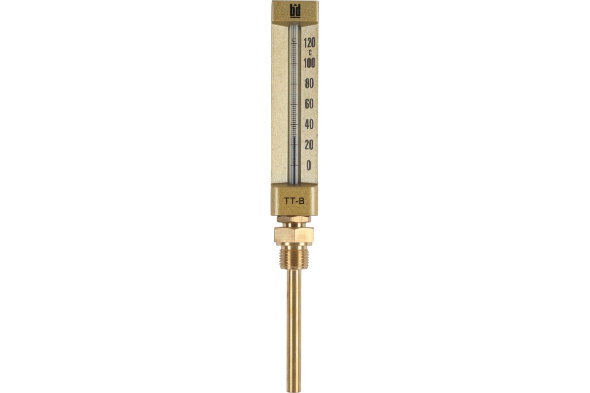 Термометр стеклянный прямой BD ТТ В БД 150/100, П11 (0-120C) G1/2