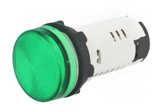 Индикатор светодиодный Briswik АД(AD)-22 зеленый 24В IP67 AC/DC белый корпус