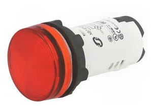 Индикатор светодиодный Briswik АД(AD)-22 красный 220В IP67 AC/DC белый корпус