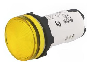 Индикатор светодиодный Briswik АД(AD)-22 желтый 220В IP67 AC/DC белый корпус