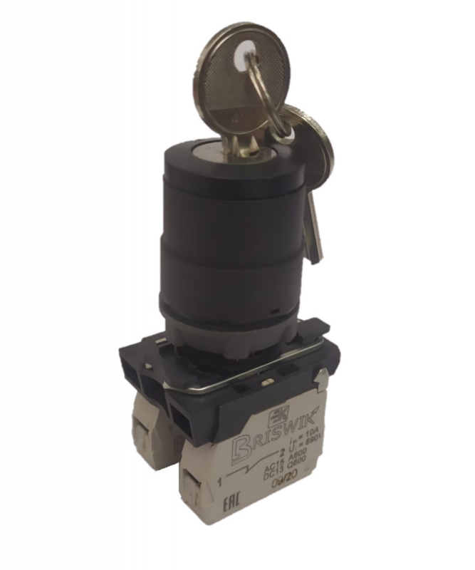 Переключатель Briswik КПЕ 4530 -К черный IP54 УХЛ2 10А 3но+0нз