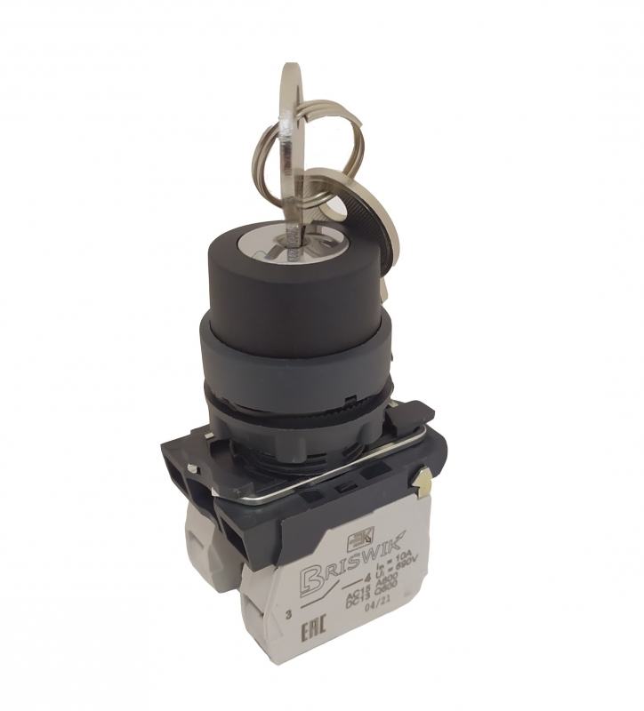 Переключатель Briswik КПЕ 1502 -К черный IP54 УХЛ2 10А 0но+2нз