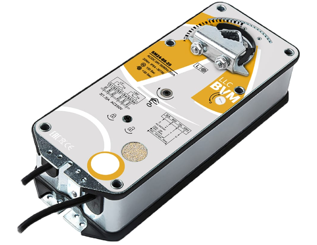 Электропривод для воздушных клапанов BVM SM24-BS-20