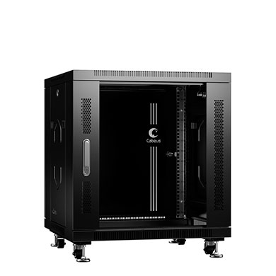 Шкаф монтажный телекоммуникационный Cabeus SH-05C-12U60/60-BK 19" напольный для распределительного и серверного оборудования 12U 600x600x730mm купить с доставкой по РФ