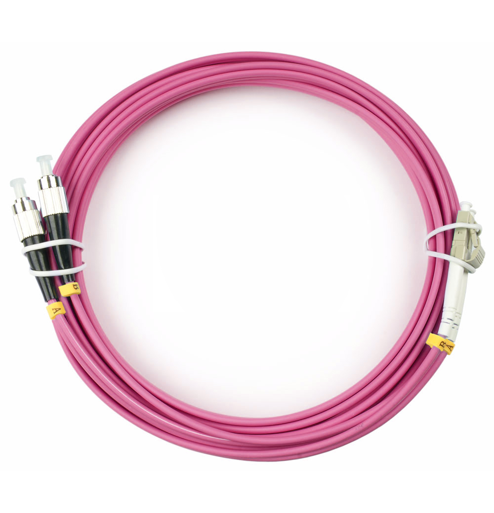 Оптический патч-корд LC-FC Cabeus FOP-50-OM4-LC-FC-5m 50/125 (ОМ4) 5 метров