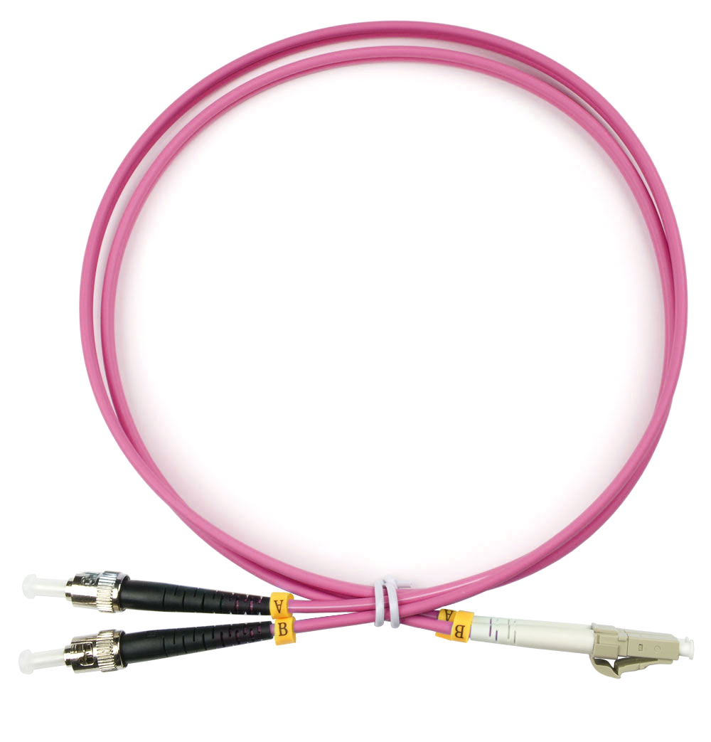Оптический патч-корд LC-ST Cabeus FOP-50-OM4-LC-ST-1m 50/125 (ОМ4) 1 метр