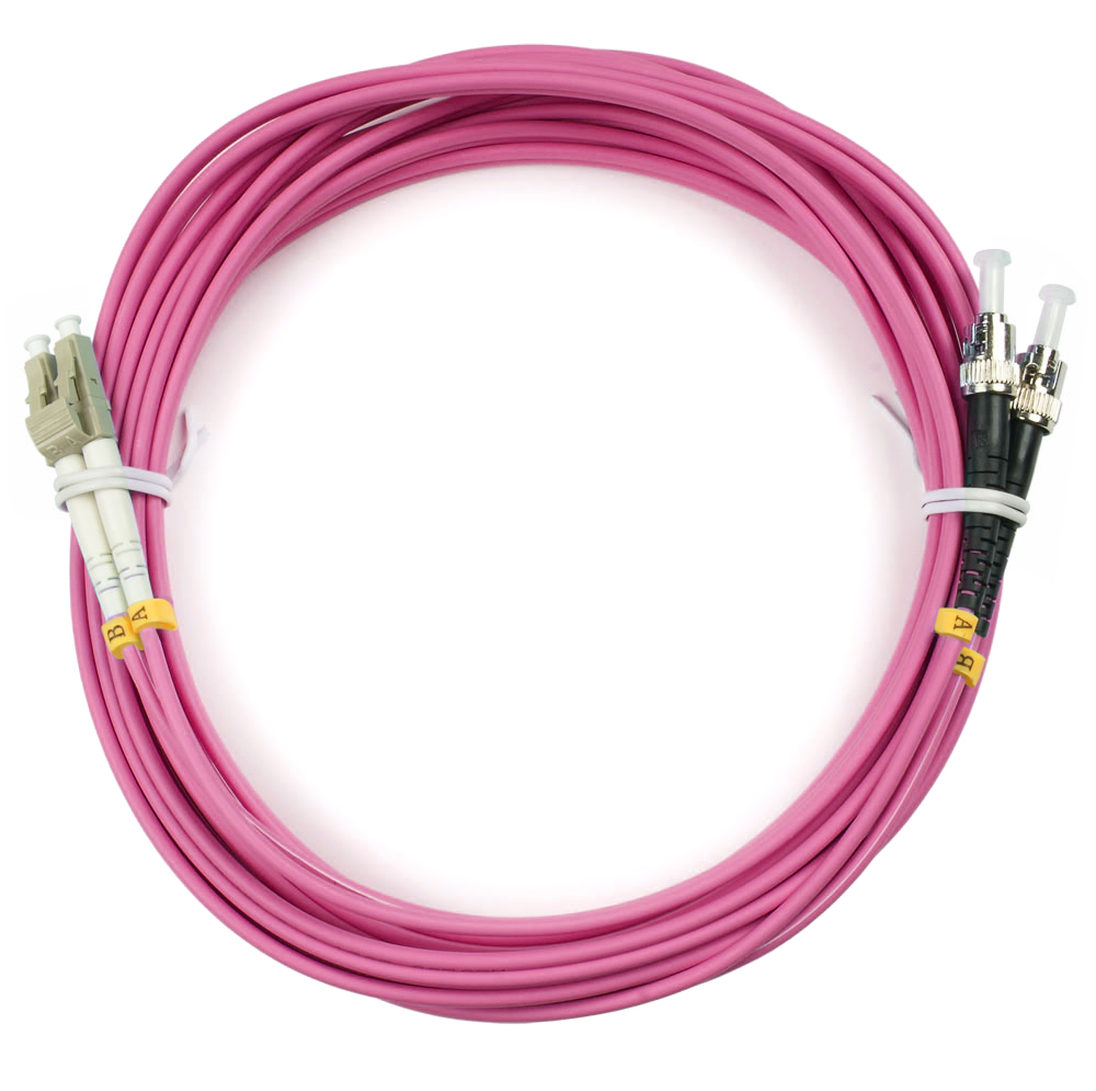 Оптический патч-корд LC-ST Cabeus FOP-50-OM4-LC-ST-7m 50/125 (ОМ4) 7 метров