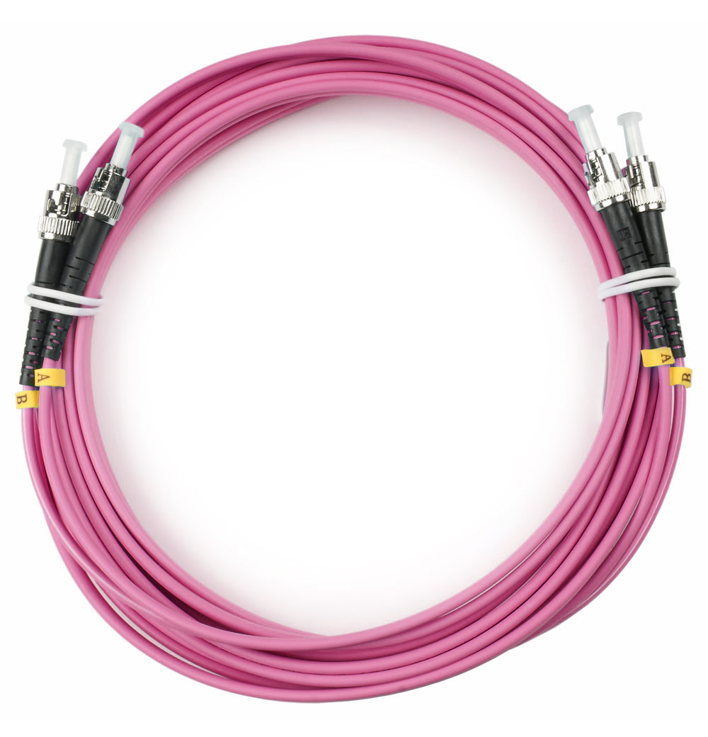 Оптический патч-корд ST-ST Cabeus FOP-50-OM4-ST-ST-5m 50/125 (ОМ4) 5 метров