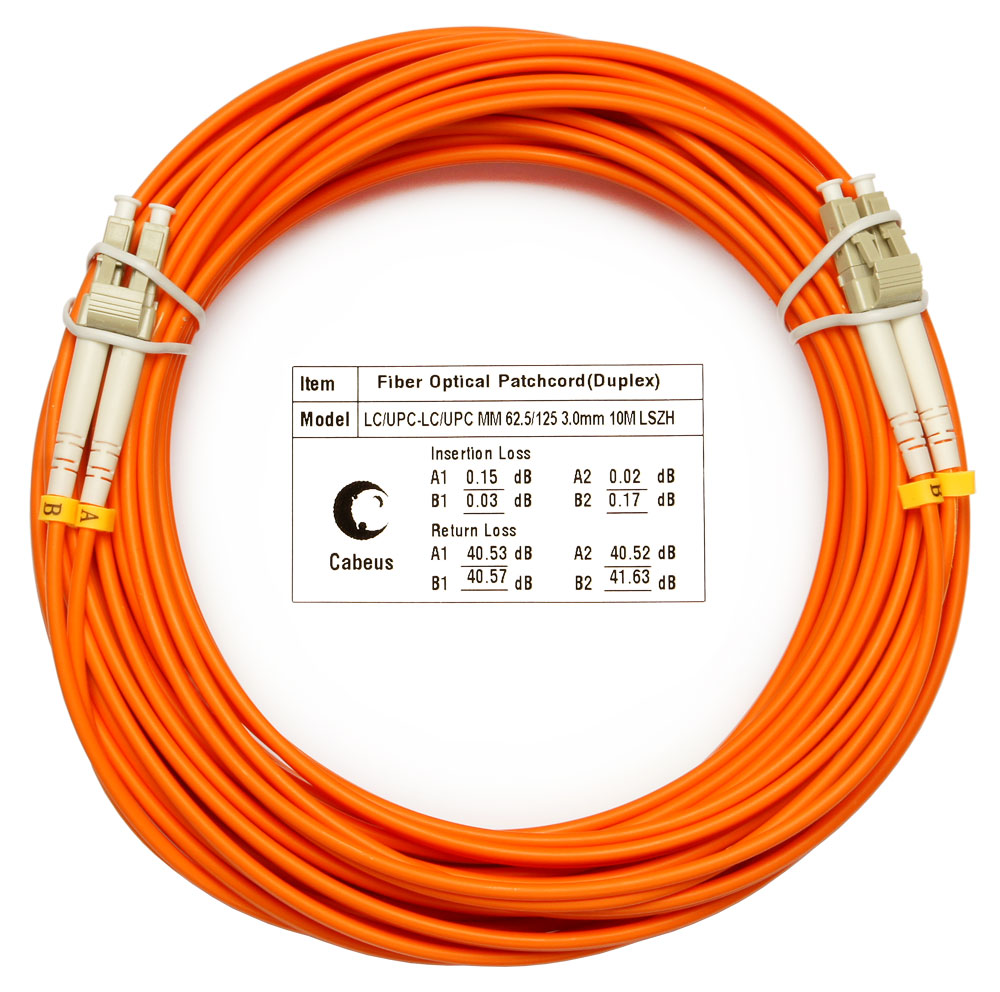 Оптический патч-корд LC-LC Cabeus FOP-62-LC-LC-25m 62,5/125 (ОМ1) 25 метров