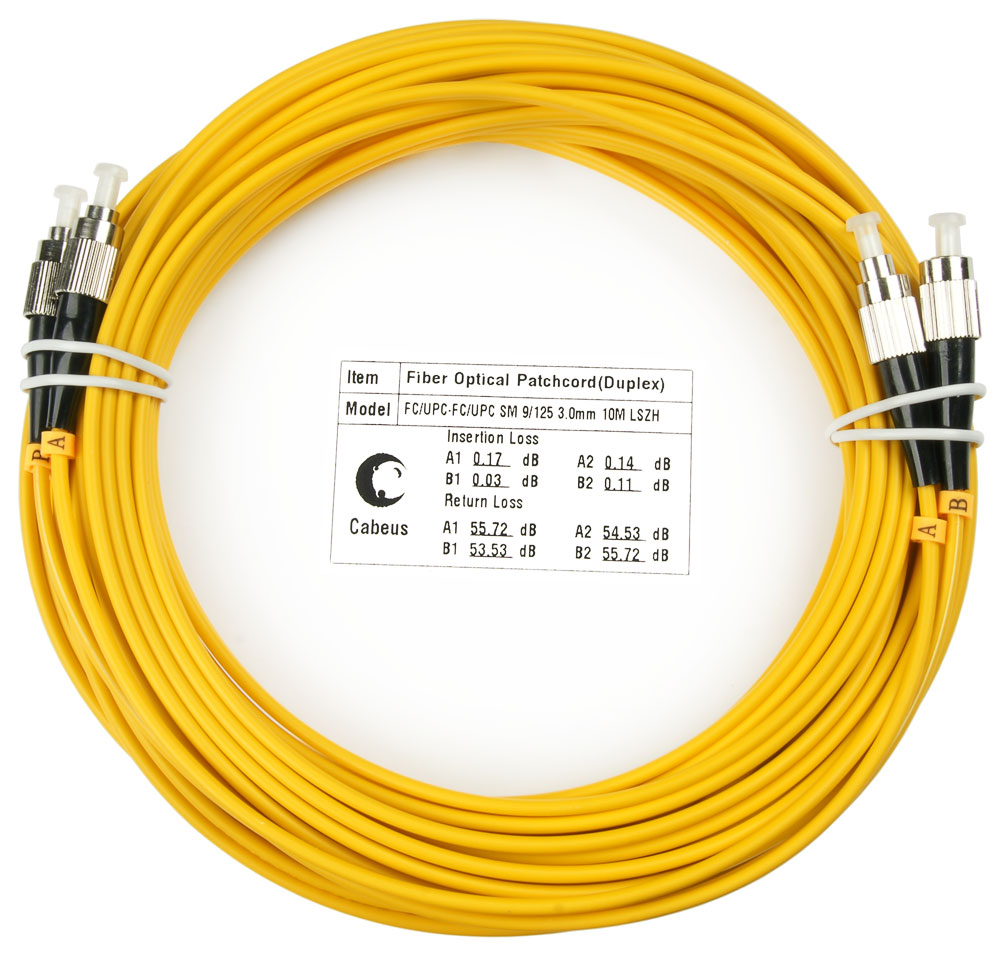 Оптический патч-корд FC-FC Cabeus FOP(d)-9-FC-FC-25m 9/125 25 метров